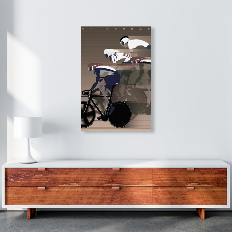 Velo Brown Cycling Print by Wyatt9 A1 Canvas
