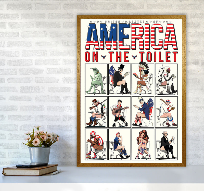 America on the Toilet by Wyatt9 A1 Print Only