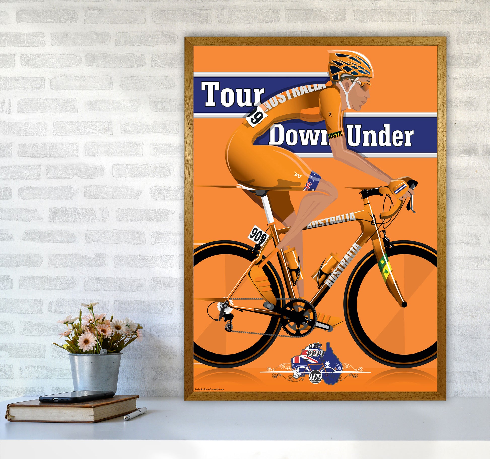 Australia Cyclist by Wyatt9 A1 Print Only