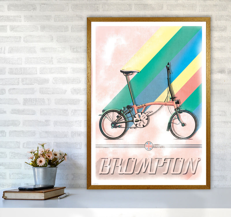 Brompton Vintage Cycling Print by Wyatt9 A1 Print Only