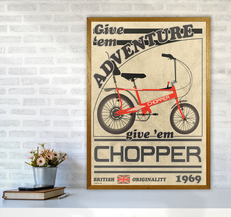 Chopper Vintage Cycling Print by Wyatt9 A1 Print Only