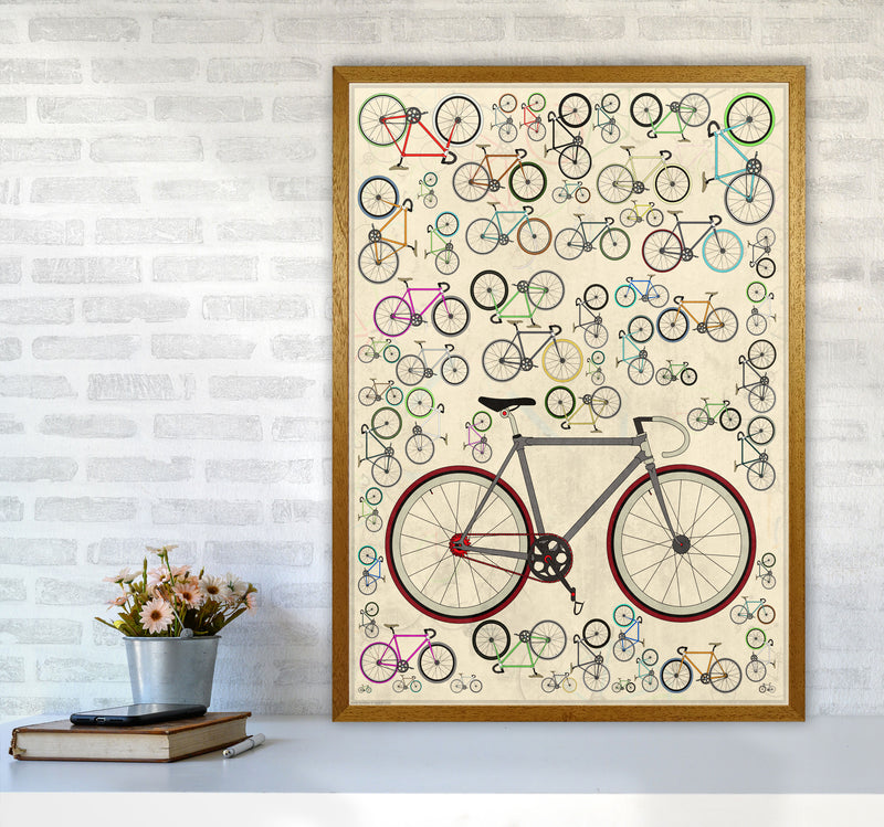 Fixie Cycling Art Print by Wyatt9 A1 Print Only