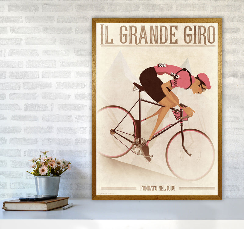 PinkRetro Cycling Print by Wyatt9 A1 Print Only