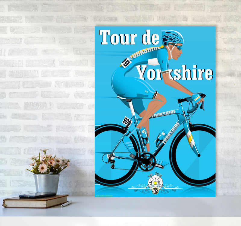 Tour De Yorkshire 2018 Blue by Wyatt9 A1 Black Frame