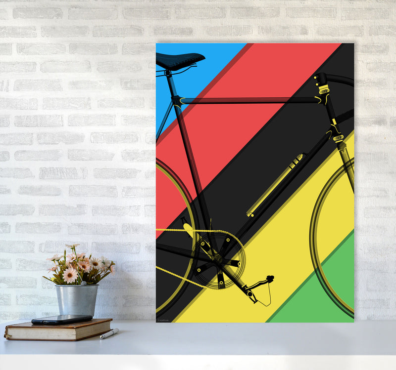 World Champ Cycling Print by Wyatt9 A1 Black Frame