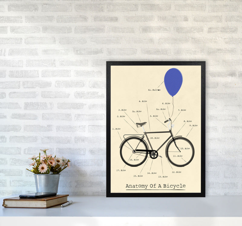 Anatomy of a Bicycle Art Print by Wyatt9 A2 White Frame