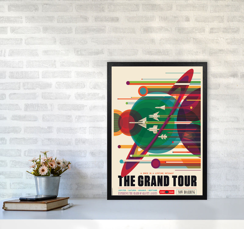 Grand Tour Retro Art Print by Wyatt9 A2 White Frame