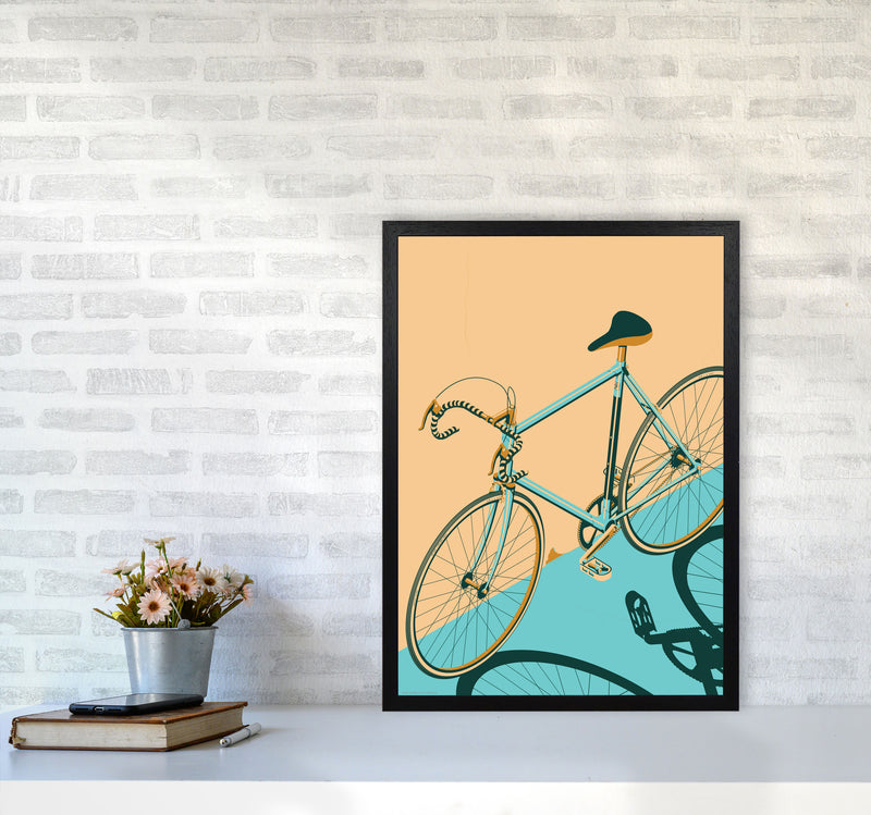 Isometric Cycling Print by Wyatt9 A2 White Frame