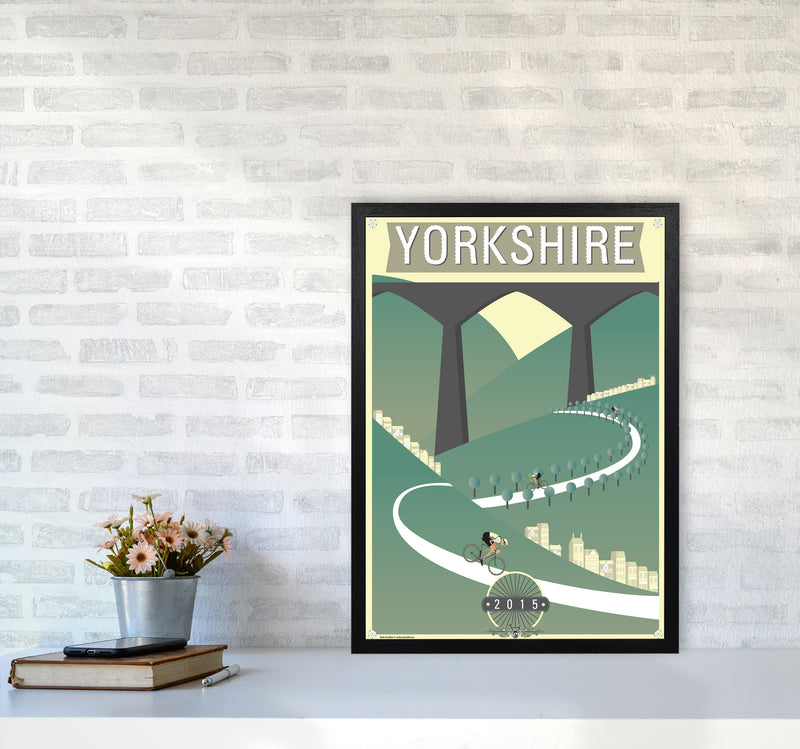 Tour De Yorkshire 2015 Hills by Wyatt9 A2 White Frame