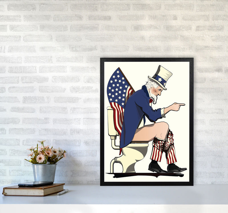 Uncle Sam loo Right by Wyatt9 A2 White Frame