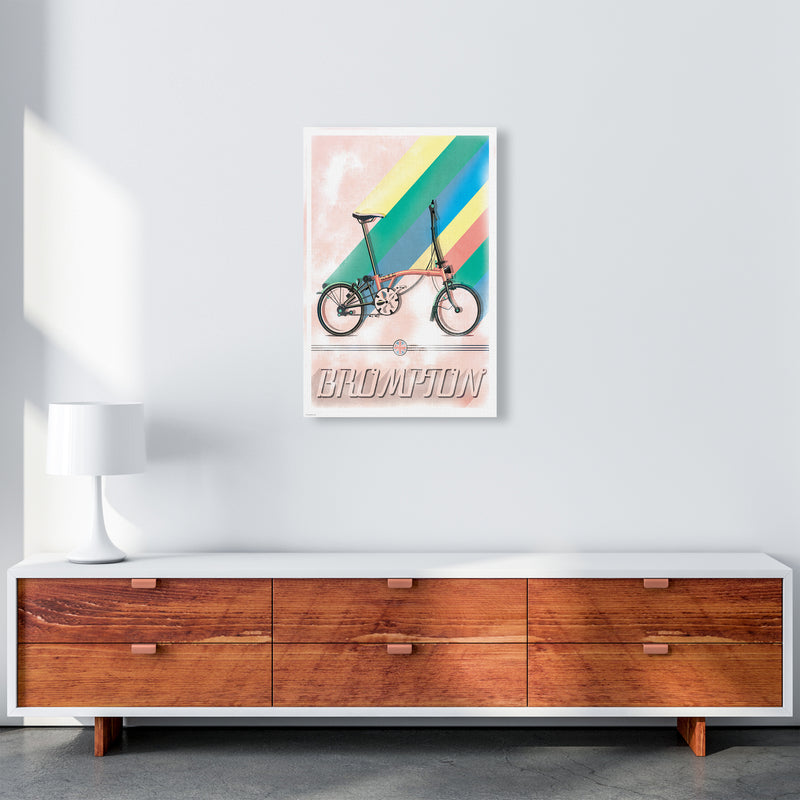 Brompton Vintage Cycling Print by Wyatt9 A2 Canvas
