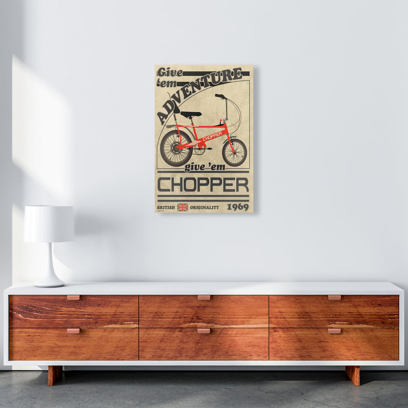 Chopper Vintage Cycling Print by Wyatt9 A2 Canvas