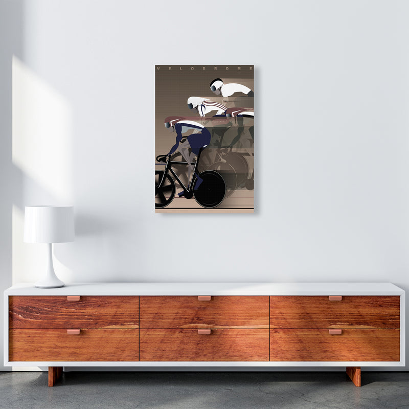 Velo Brown Cycling Print by Wyatt9 A2 Canvas
