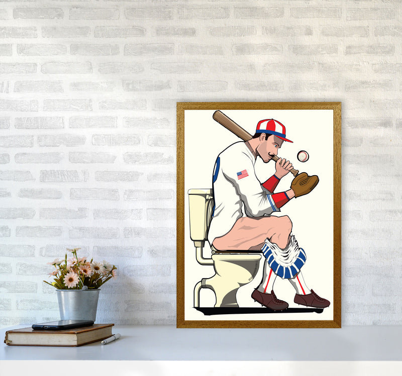 Baseball Player on the Loo by Wyatt9 A2 Print Only