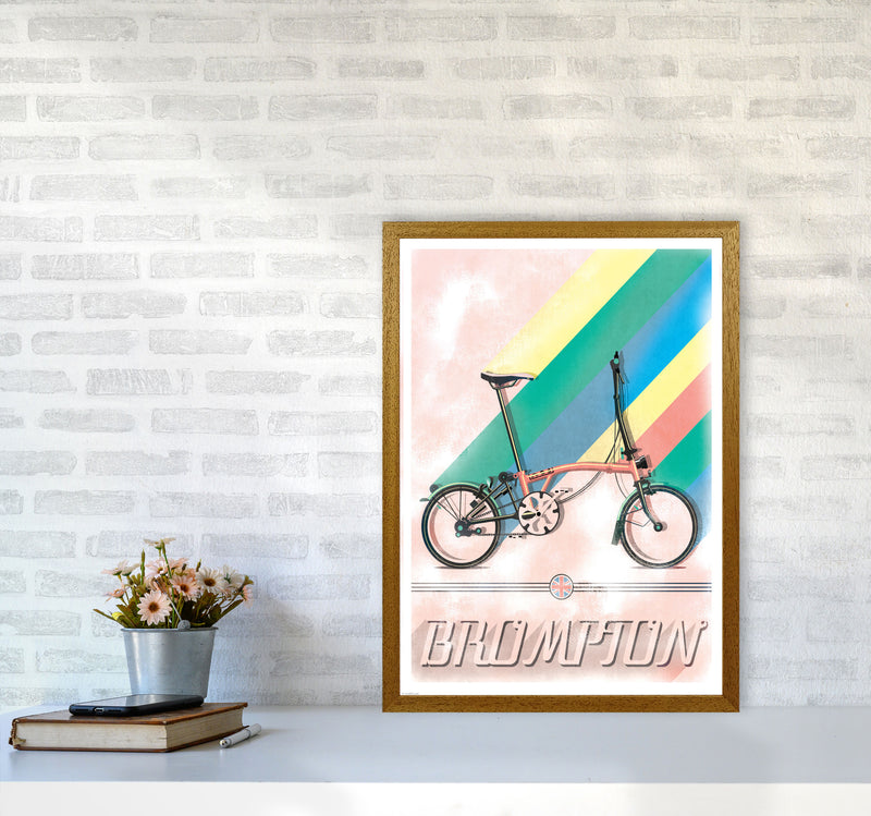 Brompton Vintage Cycling Print by Wyatt9 A2 Print Only