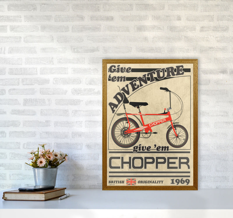 Chopper Vintage Cycling Print by Wyatt9 A2 Print Only