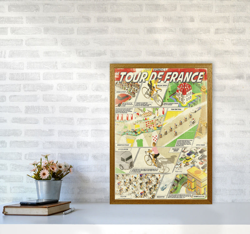 Comic Book TDF Cycling Print by Wyatt9 A2 Print Only