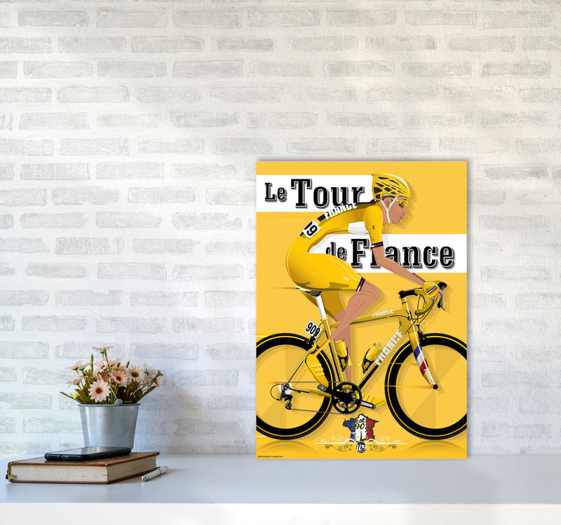 Modern Tour Cycling Print by Wyatt9 A2 Black Frame