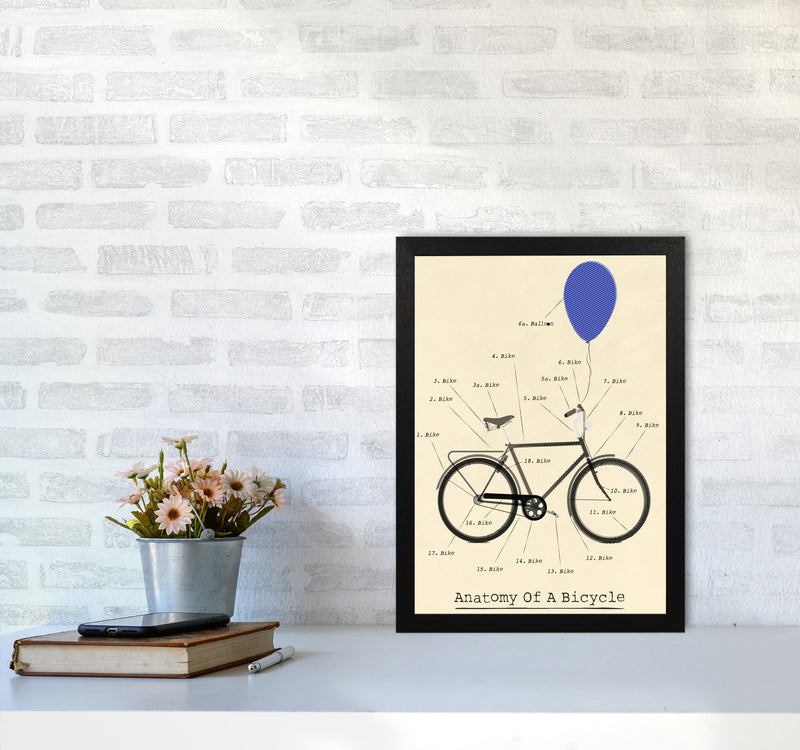 Anatomy of a Bicycle Art Print by Wyatt9 A3 White Frame