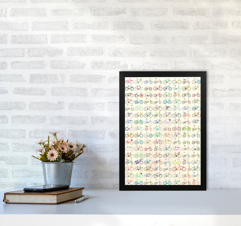 FAVE Cycling Art Print by Wyatt9 A3 White Frame