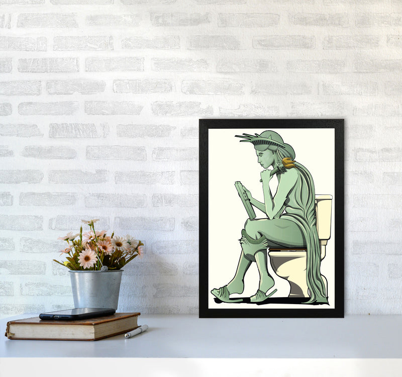 Statue of Liberty Loo by Wyatt9 A3 White Frame