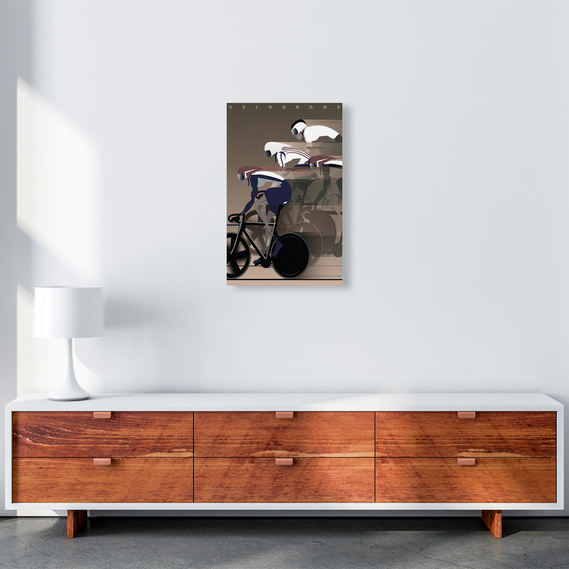 Velo Brown Cycling Print by Wyatt9 A3 Canvas