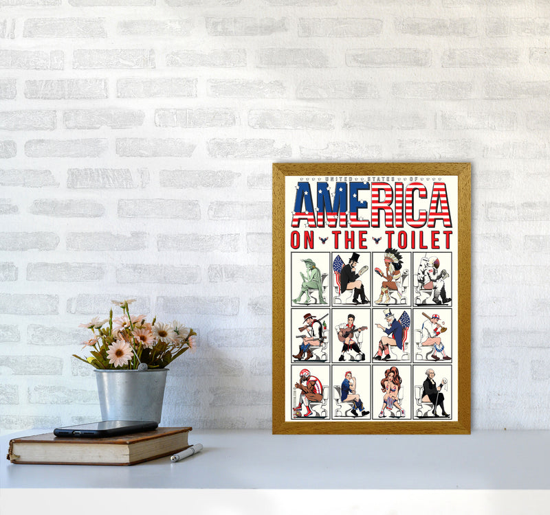 America on the Toilet by Wyatt9 A3 Print Only
