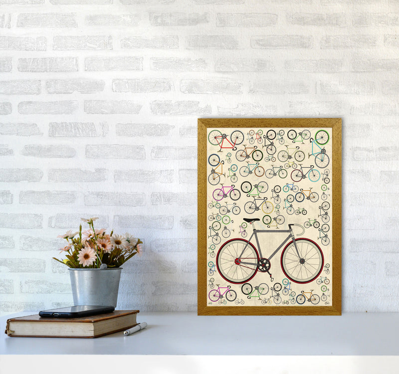 Fixie Cycling Art Print by Wyatt9 A3 Print Only