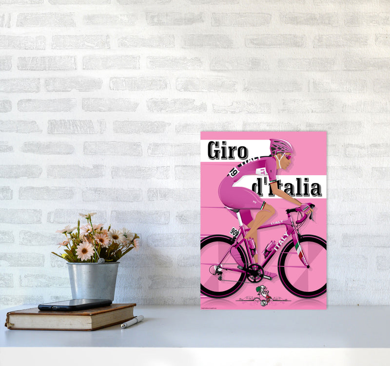 Modern Giro Cycling Print by Wyatt9 A3 Black Frame