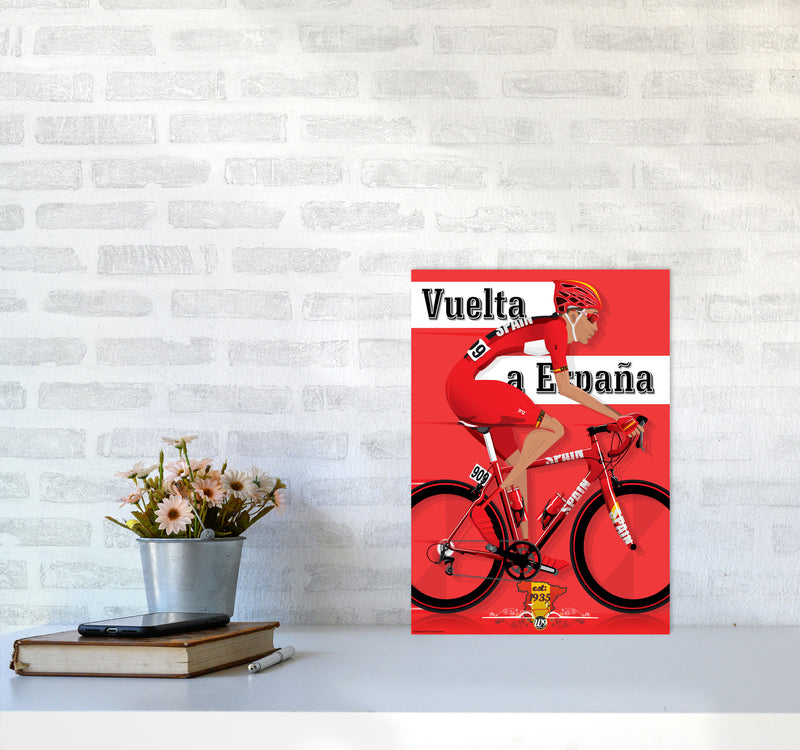 Modern Spanish Cycling Print by Wyatt9 A3 Black Frame