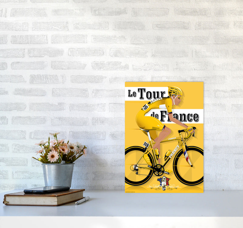 Modern Tour Cycling Print by Wyatt9 A3 Black Frame