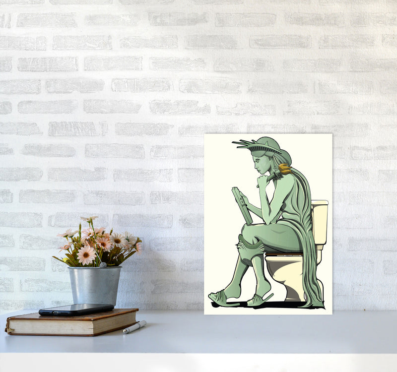 Statue of Liberty Loo by Wyatt9 A3 Black Frame
