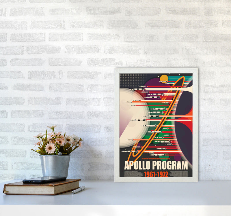 Apollo Program Art Print by Wyatt9 A3 Oak Frame