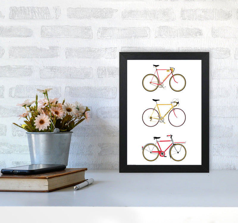 Three Bikes by Wyatt9 A4 White Frame
