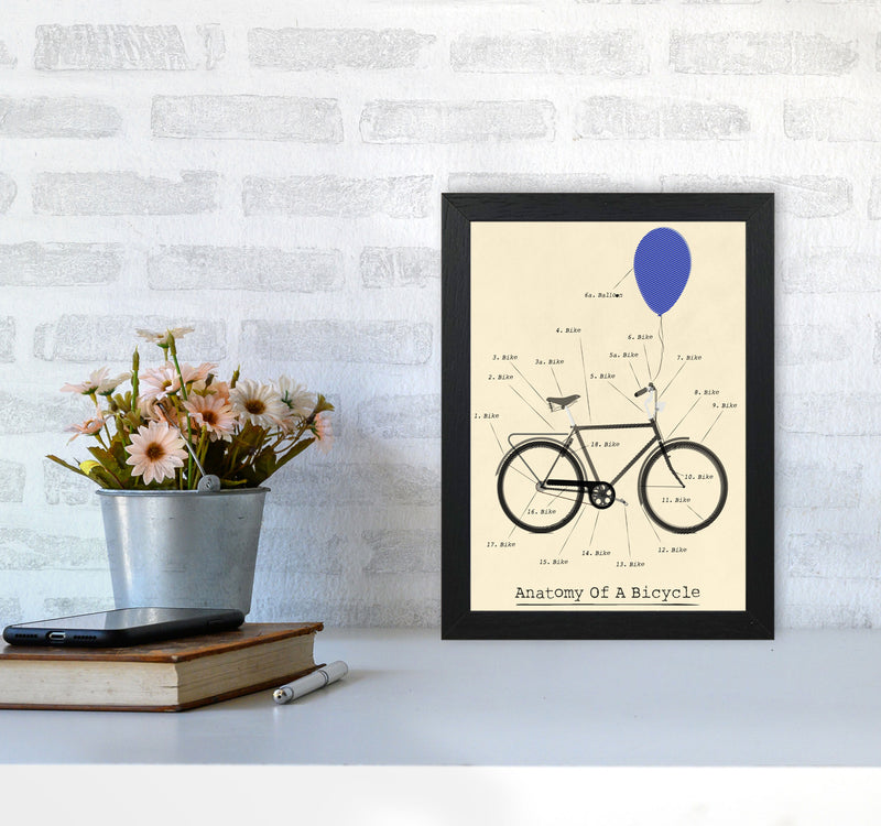 Anatomy of a Bicycle Art Print by Wyatt9 A4 White Frame