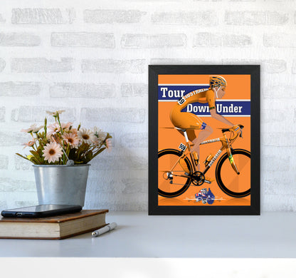 Australia Cyclist by Wyatt9 A4 White Frame