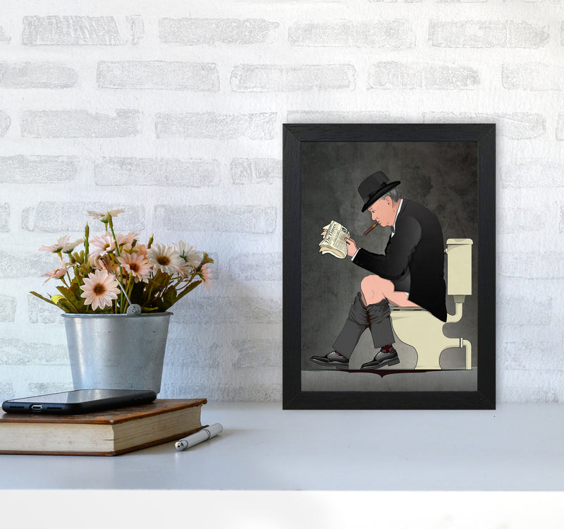 Churchill Art Print by Wyatt9 A4 White Frame