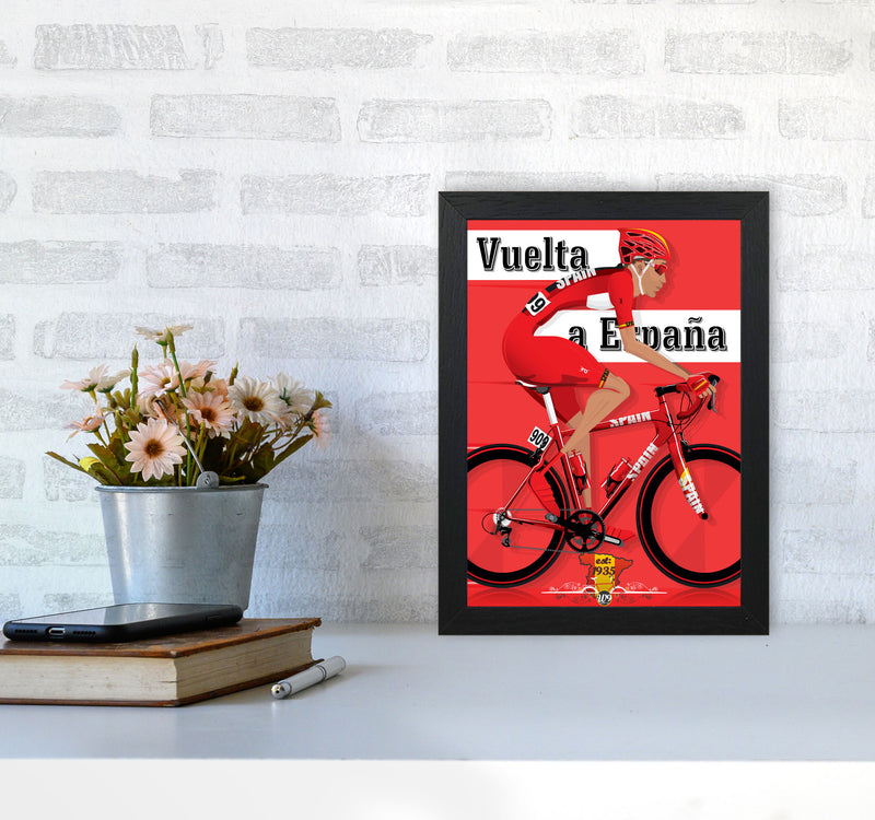 Modern Spanish Cycling Print by Wyatt9 A4 White Frame