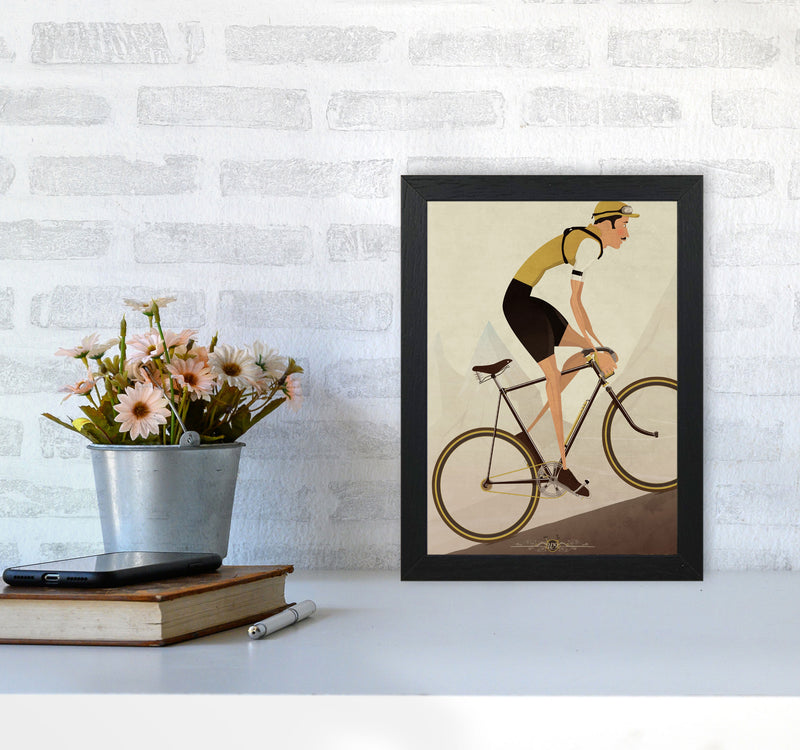 Vintage Cycling Print by Wyatt9 A4 White Frame