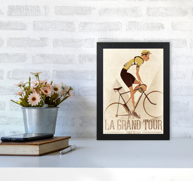 Vintage Cyclist by Wyatt9 A4 White Frame
