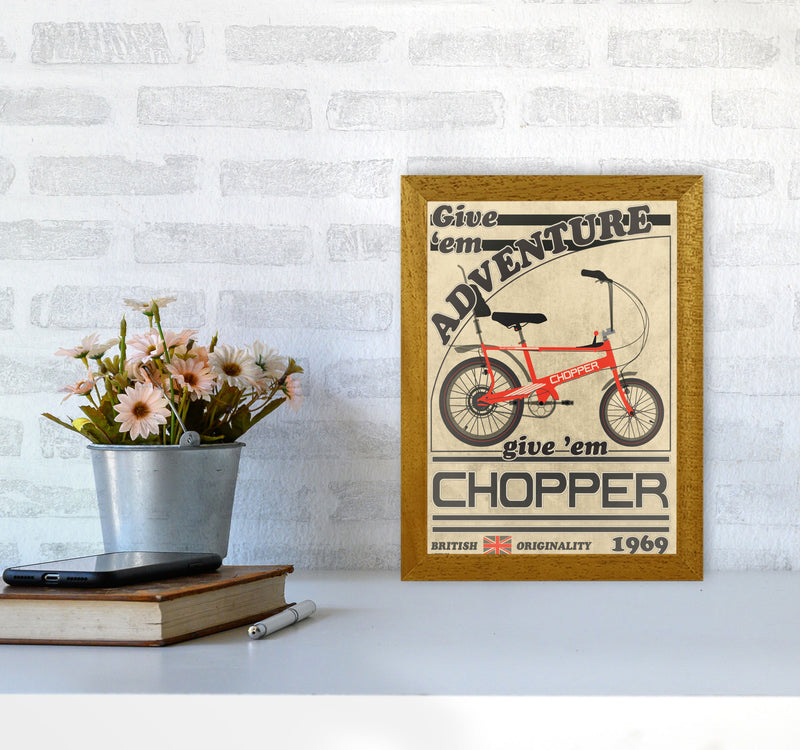 Chopper Vintage Cycling Print by Wyatt9 A4 Print Only