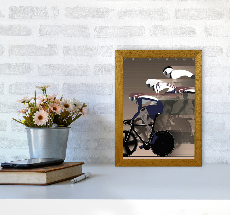 Velo Brown Cycling Print by Wyatt9 A4 Print Only