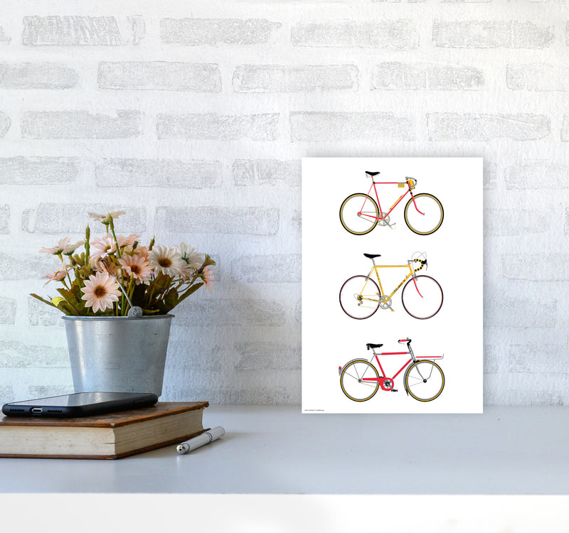Three Bikes by Wyatt9 A4 Black Frame