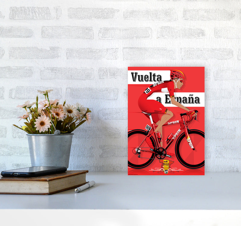 Modern Spanish Cycling Print by Wyatt9 A4 Black Frame