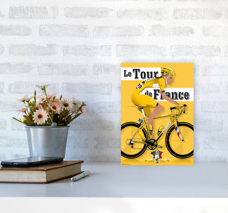 Modern Tour Cycling Print by Wyatt9 A4 Black Frame