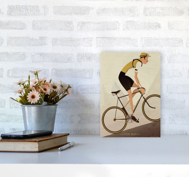 Vintage Cycling Print by Wyatt9 A4 Black Frame
