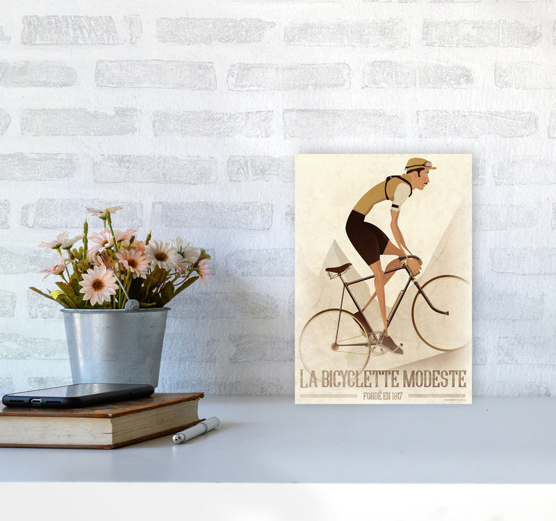 Vintage Cyclist 2016 by Wyatt9 A4 Black Frame