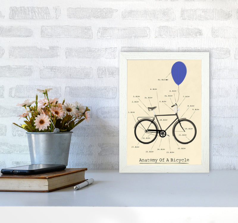 Anatomy of a Bicycle Art Print by Wyatt9 A4 Oak Frame