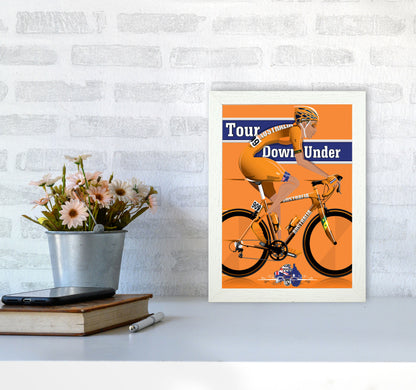 Australia Cyclist by Wyatt9 A4 Oak Frame