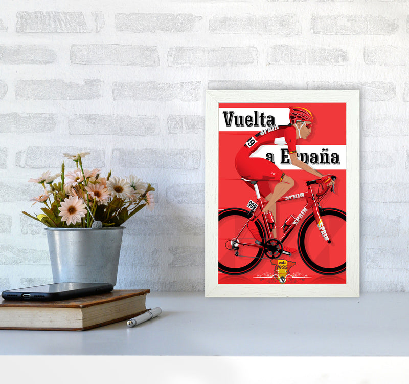 Modern Spanish Cycling Print by Wyatt9 A4 Oak Frame